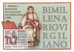 VATICAN - CARTE MAXIMUM 1er JOUR - BIMILLENAIRE VIRGILE - 1981 - Cartes-Maximum (CM)