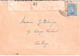 ARMEE BELGE EN CAMPAGNE LETTRE VERS LES PAYS-BAS BANDE DE CENSURE N° 41 + C.F. - Belgisch Leger