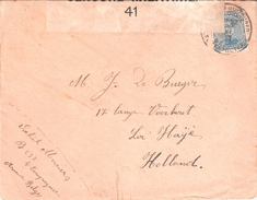 ARMEE BELGE EN CAMPAGNE LETTRE VERS LES PAYS-BAS BANDE DE CENSURE N° 41 - Belgische Armee