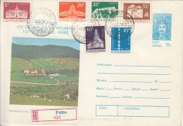 57164- PUTNA MONASTERY, ARCHITECTURE, REGISTERED COVER STATIONERY, 1979, ROMANIA - Abadías Y Monasterios