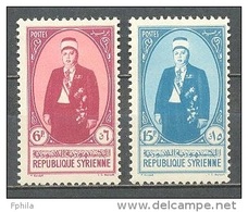 1942 SYRIA INDEPENDENCE MICHEL: 462-463 MNH ** - Nuevos