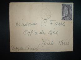 LETTRE Pour OFFICE DES BOIS POINTE NOIRE MOYEN CONGO TP AEF 2F OBL.29 AVRIL 47 DOLISIE A.E.F. - Brieven En Documenten