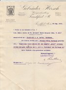 Lettre Illustrée Tête De Cerf 23/8/1910 GEBRÜDER HIRSCH  FRANKFURT Am Main Allemagne - Vin - 1900 – 1949