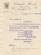 Lettre Illustrée Tête De Cerf 4/9/1910 GEBRÜDER HIRSCH  FRANKFURT Am Main Allemagne - Vin - 1900 – 1949