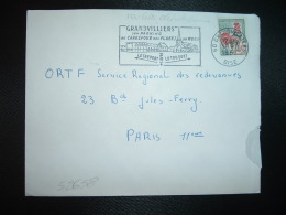 LETTRE TP COQ DE DECARIS 0,30 ROULETTE DE DISTRIBUTEUR OBL.MEC.18-1-1967 GRANDVILLIERS OISE (60) - 1962-1965 Haan Van Decaris