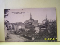 GENCAY (VIENNE) L'EGLISE ET LA VILLE VU(ES) DE LA ROUTE DE COUHE - Gencay