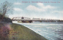 Iowa Davenport Government Bridge Across Mississippi River - Davenport
