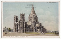 New York City NY, Cathedral Of St John The Devine. C1900s Vintage Detroit Publishing Postcard - Chiese
