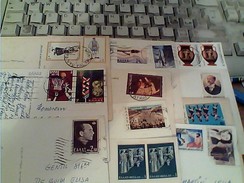 21 CARD  Stamp  Timbre COMMEMORATIVI  LOTTO GRECE  GRECIA  GA13186 - Lotes & Colecciones