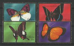 LIBERIA  2000  BUTTERFLIES  SET  MNH - Butterflies