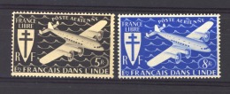 Inde  -  Avion  :  Yv  4-5  ** - Neufs