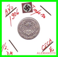 GERMANY  -  IMPERIO - DEUTSCHES REICH - 1/2  MARK  SILVER . AÑO 1906-E  PLATA - 1/2 Mark