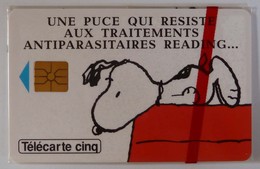 FRANCE - Gemplus - Reading Snoopy - 5 Units - Mint Blister - Privadas