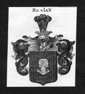 Ian - Ian Jan Wappen Adel Coat Of Arms Heraldry Heraldik Kupferstich - Prints & Engravings