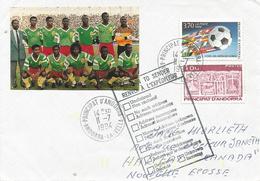 Andorra 1994 World Cup Football Soccer Returned Unclaimed Instructional Handstamp Cover Canada - 1994 – Estados Unidos