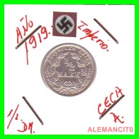 ALEMANIA - GERMANY  -  IMPERIO - DEUTSCHES REICH - 1/2  MARK  SILVER . AÑO 1919-A  PLATA - 1/2 Mark