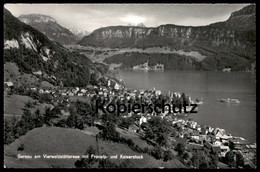 ÄLTERE POSTKARTE GERSAU AM VIERWALDSTÄTTERSEE MIT FRONALP- UND KAISERSTOCK SCHIFF Ship Postcard Cpa AK Ansichtskarte - Gersau