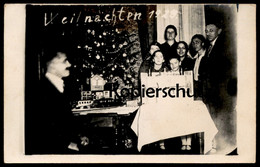 ALTE FOTO POSTKARTE WEIHNACHTEN 1929 CHRISTBAUM MODELLEISENBAHN ZUG MÄRKLIN ? Train Blechspielzeug Photo Postcard AK Cpa - Jeux Et Jouets