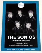 Flyer THE SONICS Concert FRANCE, PARIS 17/10/2015 * Not A Ticket - Objets Dérivés