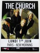 Flyer THE CHURCH Concert FRANCE, PARIS 01/06/2015 * Not A Ticket - Objets Dérivés