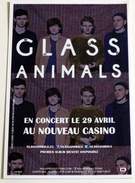 Flyer GLASS ANIMALS Concert FRANCE, PARIS 29/04/2015 * Not A Ticket - Objets Dérivés