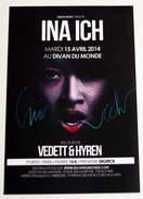 Flyer INA ICH Concert FRANCE, PARIS 15/04/2014 * Not A Ticket - Objets Dérivés