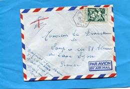 MARCOPHILIE-lettre -NIGER >Françe- Cad- Hexagonal DIRKOU-1958- Stamps N°62 Café A O  F Colonie Fse - Storia Postale