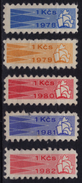 Kontrolní Znamka Controll Member Stamp 1978 1979 1980 1981 1982 Czechoslovakia Label Cinderella Vignette FLAG BOKK FLAME - Dienstmarken