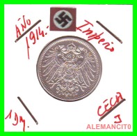 GERMANY -  IMPERIO - DEUTSCHES REICH - 1 Mark. AÑO 1914-J - 1 Mark