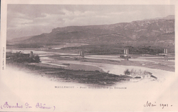 MALLEMORT Pont Suspendu Sur La Durance (1901) - Mallemort