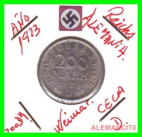GERMANY - WEIMAR REPUBLIC -  200 Mark  AÑO 1923 -D   Aluminum  DEUTSCHES REICH - 200 & 500 Mark