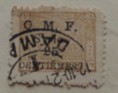 Timbre Colonial Syrie OMF 25 Centièmes Overprint - Used Stamps