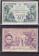 Gabon N° 121-122 Neuf *- Voir Verso - - Unused Stamps