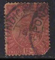 'Pondicherry' Postmark On 12as KGV, Multi Star Wmk, British India Used Abroad, France, French, As Scan - Oblitérés