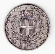 COINS   ITALIE    C  113.3   1844   SARDAIGNE 5L SILVER.   (I  2069) - Piémont-Sardaigne-Savoie Italienne