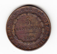 COINS   ITALIE    C  100.2  Eagle  SARDAIGNE     1826 5C.       (I  2047) - Italian Piedmont-Sardinia-Savoie