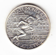 ITALIE    KM  122, 500L, SILVER,  1987R   (I  2002) - 500 Lire