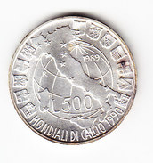 ITALIE    KM  134, 500L, SILVER, 1989R.    (I  2006) - 500 Lire