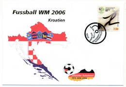 Enveloppe FDC - Croatie - Coupe Du Monde Football 2006 - 4 Avril 2006 - 2006 – Germany