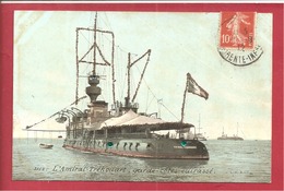 L'AMIRAL TREHOUART GARDE COTE CUIRASSE  1912 - Poste Maritime