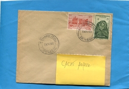 MARCOPHILIE-Sénégal->Françe Cad Richard TOLL1955-2-stamps A O F - Storia Postale