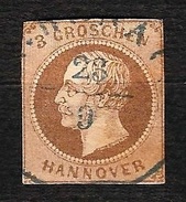 HANNOVER 1859 - King Georg V - 3 Groschen Bruno - Mi:DE-H 16 B - Hanover