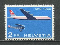 SUISSE PA 1969 N° 46 Neuf ** MNH  Superbe Cote 4 €  Avions Planes Poste Aérienne Officielle Transports - Nuovi