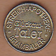 AC -  STREICH APOTHEKE BRAMBAUER GLUCKAUF TALER PHARMACY TOKEN JETON - Monetary/Of Necessity