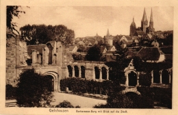 Gelnhausen, Barbarossa-Burg Mit Blick Auf Die Stadt, Hexenturm U. Marienkirche, 1917 Nach München Versandt - Gelnhausen