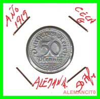 GERMANY - WEIMAR REPUBLIC - 50 PFENNIG - AÑO 1919-G  Aluminum - 50 Renten- & 50 Reichspfennig