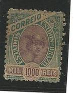 BRESIL N° 87 PAPIER MINCE NEUF(*) SANS GOM - Unused Stamps