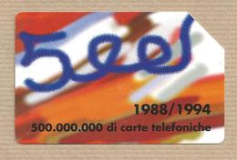 Telecom  Italia - Carta Telefonica  -500.000.000 Di Carte Telefonica - 5.000  Lire Telecarte Phonecard Tarjeta Credifone - Publiques Publicitaires