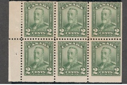 Canada1928-29:Scott150a Booklet Pane Of 6(2nh**,4mh*) - Pages De Carnets