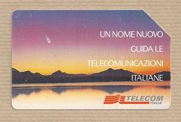 Telecom  Italia - Carta Telefonica - Un Nome Nuovo Cuida Le Telecomunicazioni Italiane- 5.000  Lire Telecarte Phonecard - Publiques Publicitaires